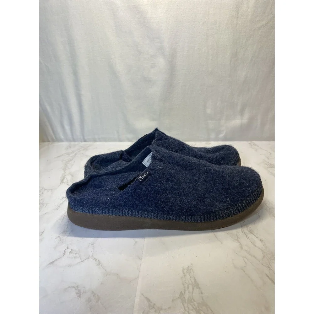Chaco Revel Blue Wool Felt Slipper Shoes Men’s Sample Sz 10